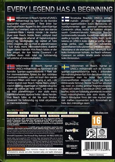 Halo Reach - XBOX 360 (B Grade) (Genbrug)